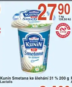 Coop hb Kunín Smetana ke šlehání 31 % nabídka