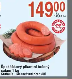 Coop hb Špekáčkový pikantní točený salám nabídka