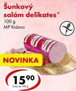 CBA Šunkový salám delikates, 100 g nabídka