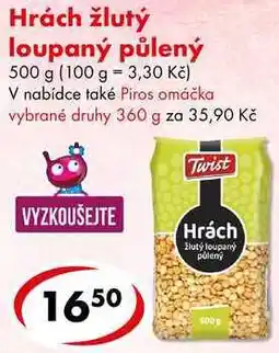 CBA Hrách žlutý loupaný půlený, 500 g nabídka