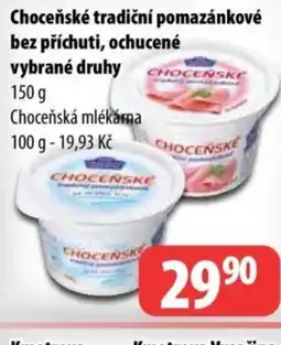 Partner Maloobchodní síť Choceňské tradiční pomazánkové bez příchuti, ochucené nabídka