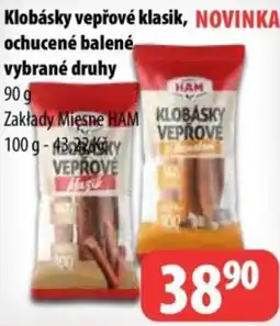 Partner Maloobchodní síť Klobásky vepřové klasik, ochucené balené nabídka
