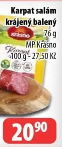 Partner Maloobchodní síť Karpat salám krájený balený nabídka