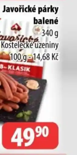 Partner Maloobchodní síť Javořické párky balené nabídka