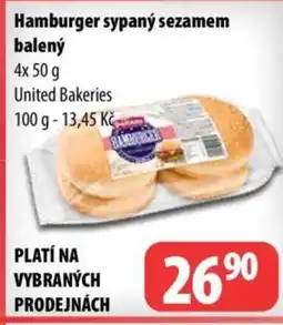 Partner Maloobchodní síť Hamburger sypaný sezamem balený nabídka