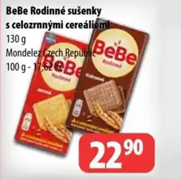 Partner Maloobchodní síť BeBe Rodinné sušenky s celozrnnými cereáliemi nabídka