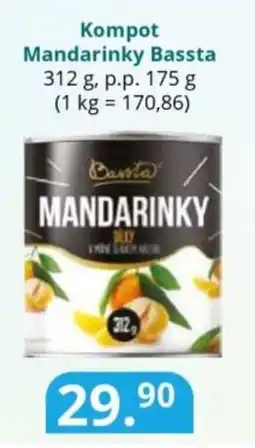 Potraviny CZ Kompot Mandarinky Bassta nabídka