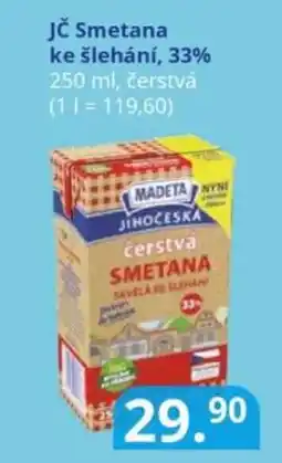 Potraviny CZ JČ Smetana ke šlehání, 33% nabídka