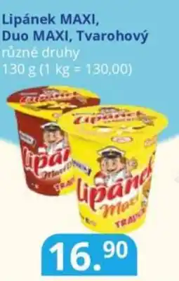 Potraviny CZ Lipánek MAXI, Duo MAXI, Tvarohový nabídka