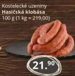 Potraviny CZ Kostelecké uzeniny Hasičská klobása nabídka