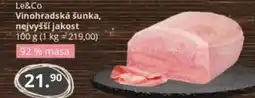 Potraviny CZ Le&Co Vinohradská šunka, nejvyšší jakost nabídka