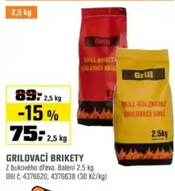OBI Grilovací brikety nabídka