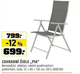 OBI Zahradní židle „pia" nabídka