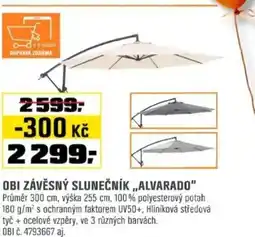 OBI Obi závěsný slunečník „alvarado" nabídka
