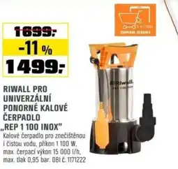 OBI Riwall pro univerzální ponorné kalové čerpadlo „rep 1 100 inox" nabídka