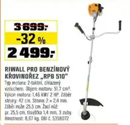 OBI Riwall pro benzínový křovinořez „,rpb 510" nabídka