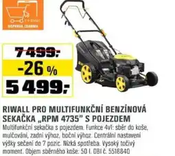 OBI Riwall pro multifunkční benzínová sekačka,,rpm 4735" s pojezdem nabídka