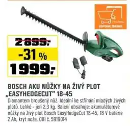 OBI Bosch aku nůžky na živý plot ,,easyhedgecut" 18-45 nabídka