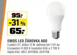OBI Emos led žárovka a60 nabídka