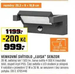 OBI Venkovní svítidlo „luisa" senzor nabídka