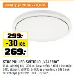OBI Stropní led svítidlo „valeria" nabídka
