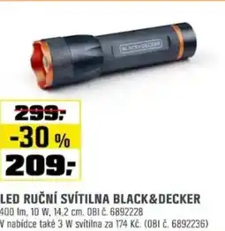 OBI Led ruční svítilna black&decker nabídka