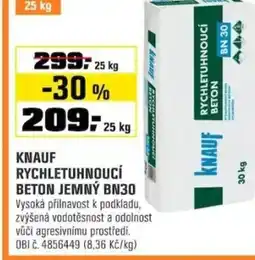 OBI Knauf rychletuhnoucí beton jemný bn30 nabídka