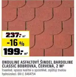 OBI Onduline asfaltový šindel bardoline classic bobrovka, červená, 2 m nabídka