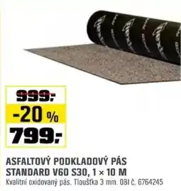 OBI Asfaltový podkladový pás standard v60 s30, 1 × 10 m nabídka