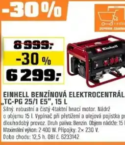 OBI Einhell benzínová elektrocentrála ,,tc-pg 25/1 e5", 15 l nabídka