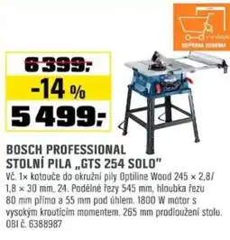 OBI Bosch professional stolní pila,,gts 254 solo" nabídka