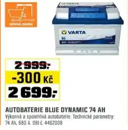 OBI Autobaterie blue dynamic 74 ah nabídka