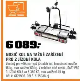 OBI Nosič kol na tažné zařízení pro 2 jízdní kola nabídka