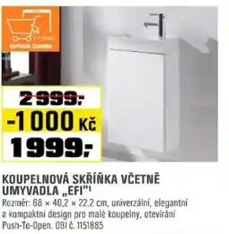 OBI Koupelnová skříňka včetně umyvadla „efi" nabídka