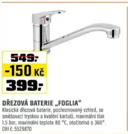 OBI Dřezová baterie „foglia" nabídka