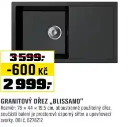 OBI Granitový dřez „blissano" nabídka