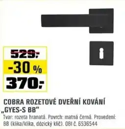 OBI Cobra rozetové dveřní kování ,,gyes-s bb" nabídka