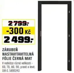 OBI Zárubeň nastavitavitelná fólie černá mat nabídka