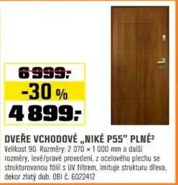 OBI Dveře vchodové „niké p55" plné nabídka