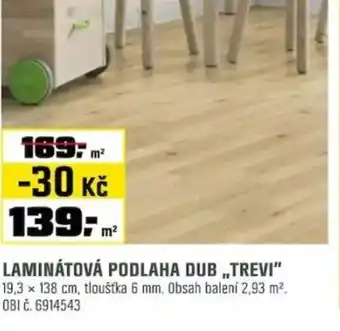 OBI Laminátová podlaha dub,,trevi" nabídka