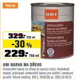OBI Uni barva na dřevo nabídka