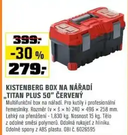 OBI Kistenberg box na nářadí „titan plus 50" červený nabídka