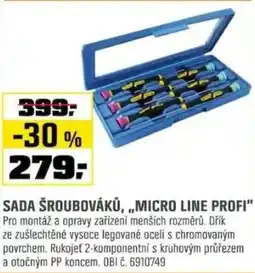 OBI Sada šroubováků, „micro line profi" nabídka