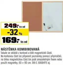 OBI Nástěnka kombinovaná nabídka