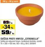 OBI Svíčka proti hmyzu „citronella" nabídka