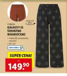 Lidl ESMARA Kalhoty se širokými nohavicemi nabídka