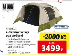 Lidl ROCKTRAIL Zatemněný rodinný stan pro 5 osob nabídka