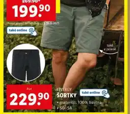 Lidl LIVERGY ŠORTKY nabídka
