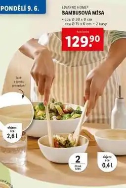 Lidl LIVARNO HOME BAMBUSOVÁ MÍSA nabídka