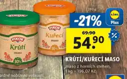 Lidl PIKOK KRŮTÍ / KUŘECÍ MASO nabídka